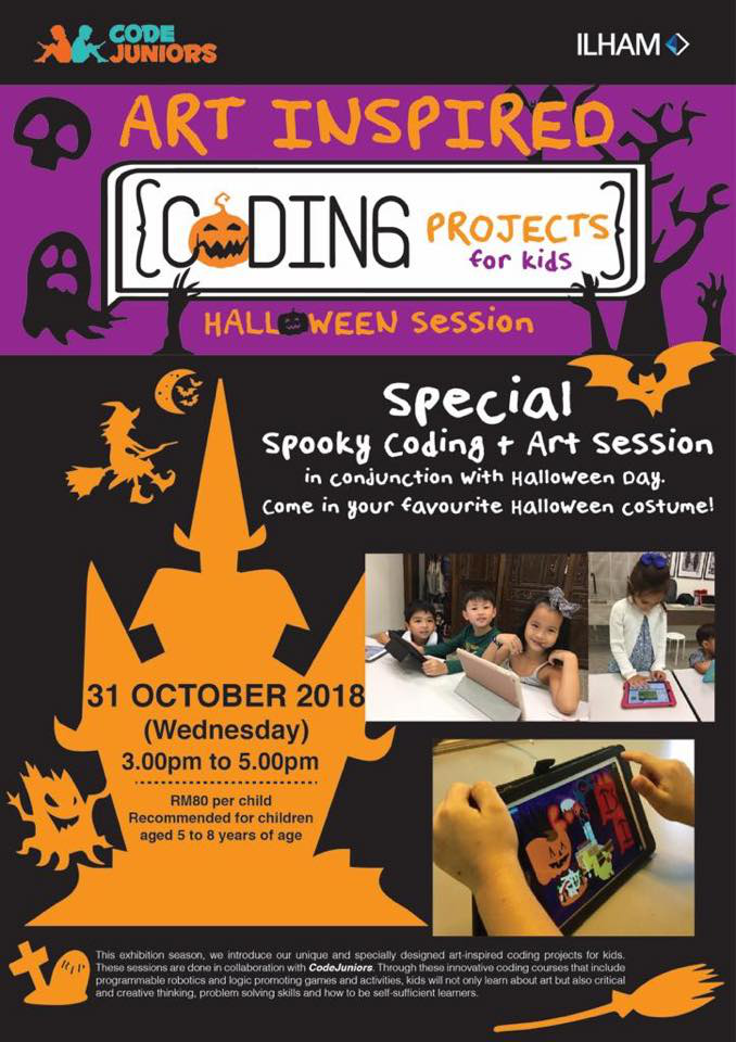 Code Juniors Halloween Coding & Spooky Art Session